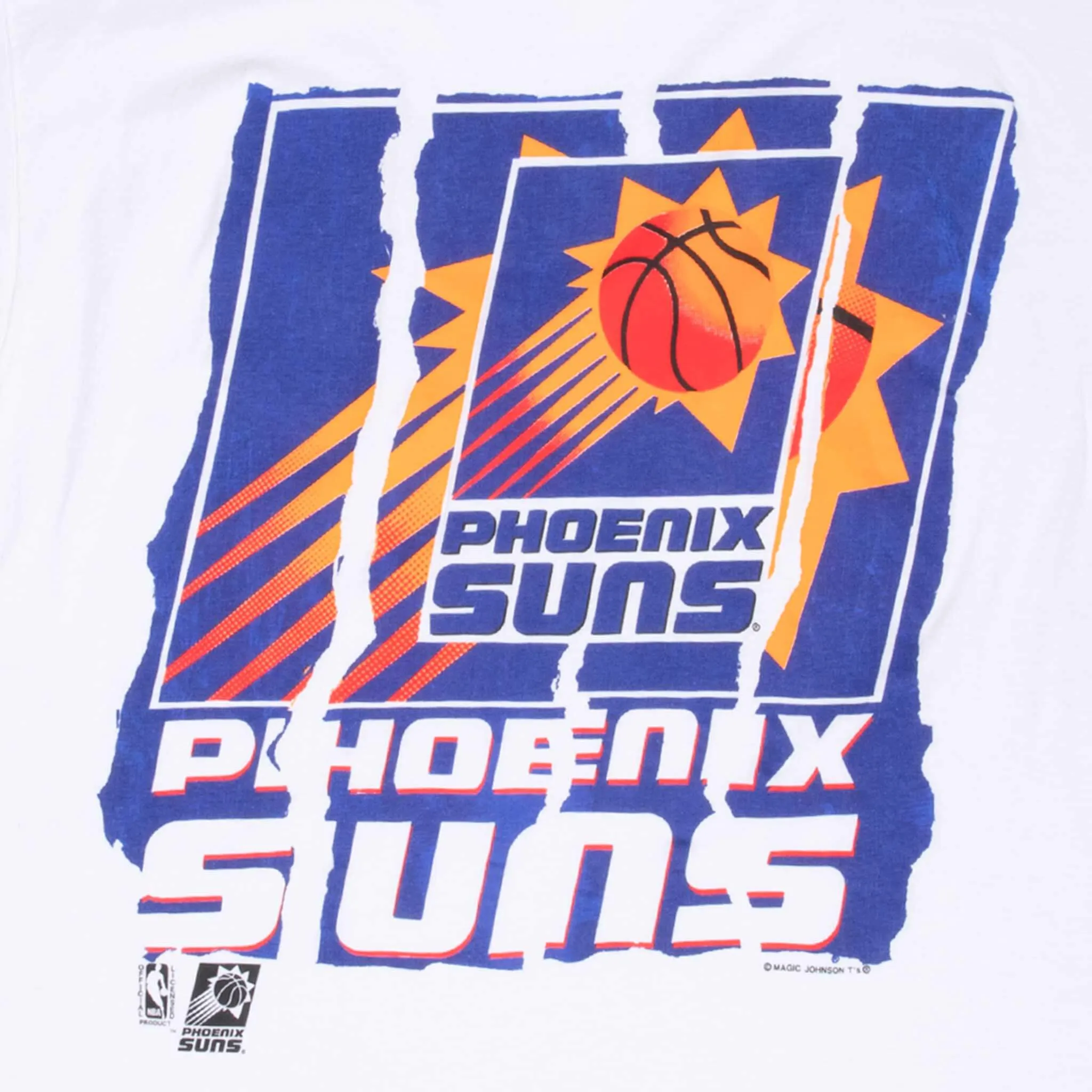 VINTAGE NBA PHOENIX SUNS 1990S WHITE TEE SHIRT XL