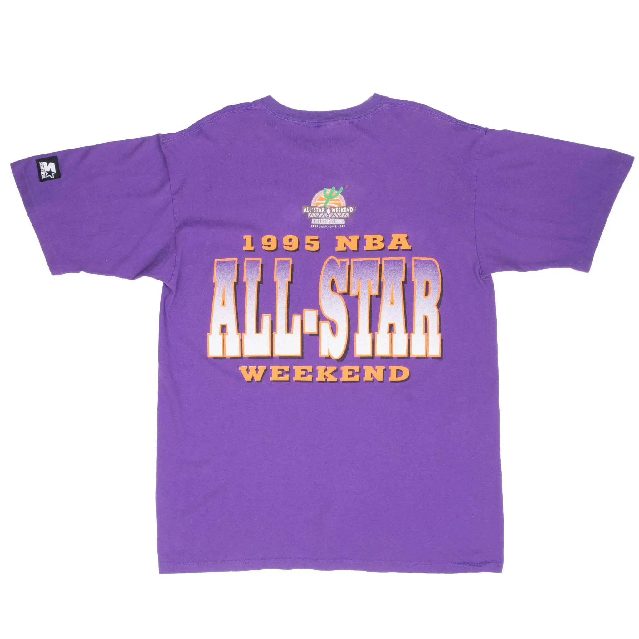 VINTAGE NBA PHOENIX SUNS ALL STAR WEEKEND 1995 PURPLE TEE SHIRT LARGE MADE USA