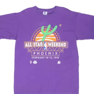 VINTAGE NBA PHOENIX SUNS ALL STAR WEEKEND 1995 PURPLE TEE SHIRT LARGE MADE USA
