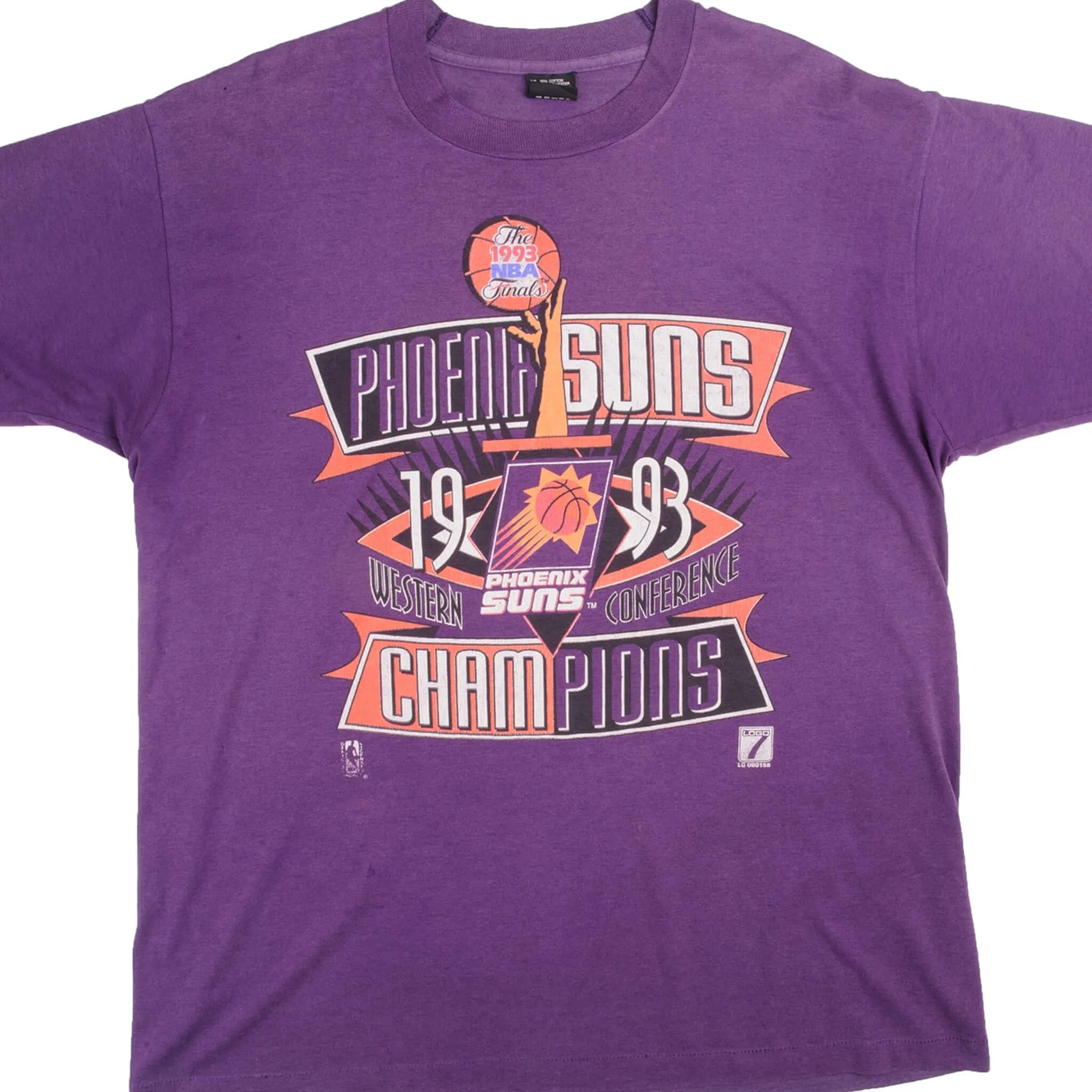 VINTAGE NBA PHOENIX SUNS CHAMPIONS 1993 TEE SHIRT SIZE XL MADE IN USA