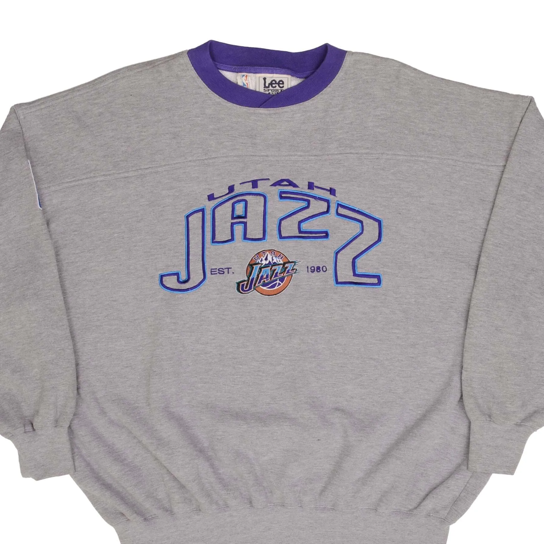 VINTAGE NBA UTAH JAZZ EMBROIDERED SWEATSHIRT 1990S SIZE 2XL