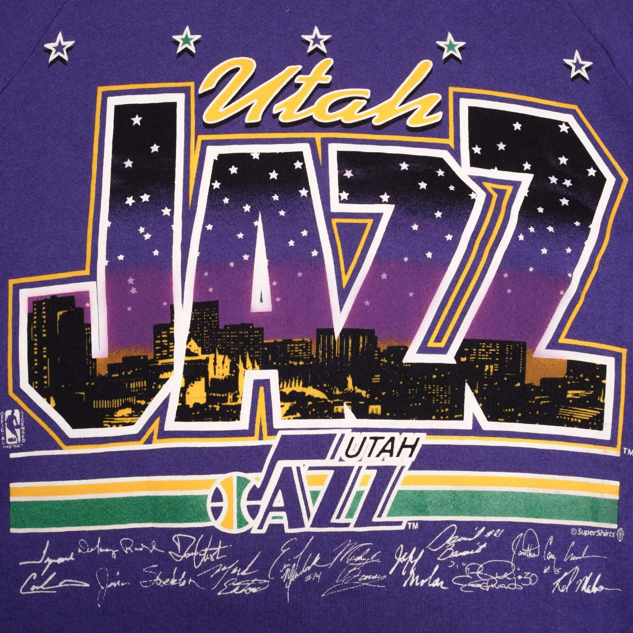 VINTAGE NBA UTAH JAZZ SWEATSHIRT 1990S SIZE MEDIUM MADE IN USA
