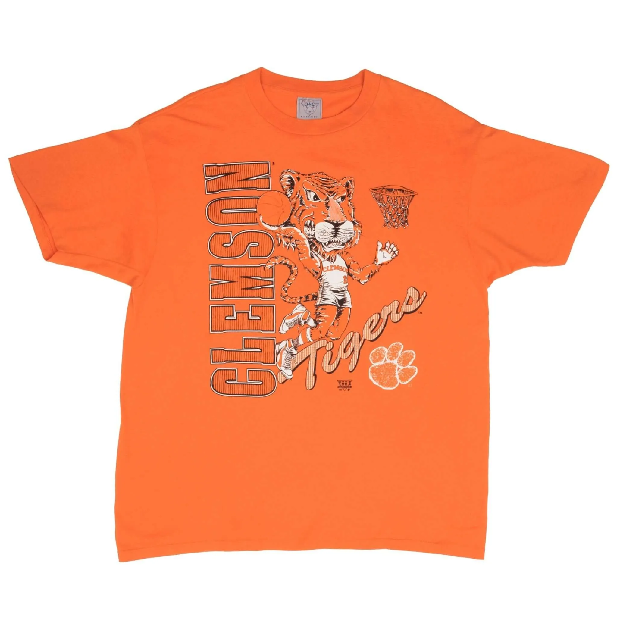 VINTAGE NCAA CLEMSON UNIVERSITY TIGERS 1990S TEE SHIRT SIZE XL MADE IN USA