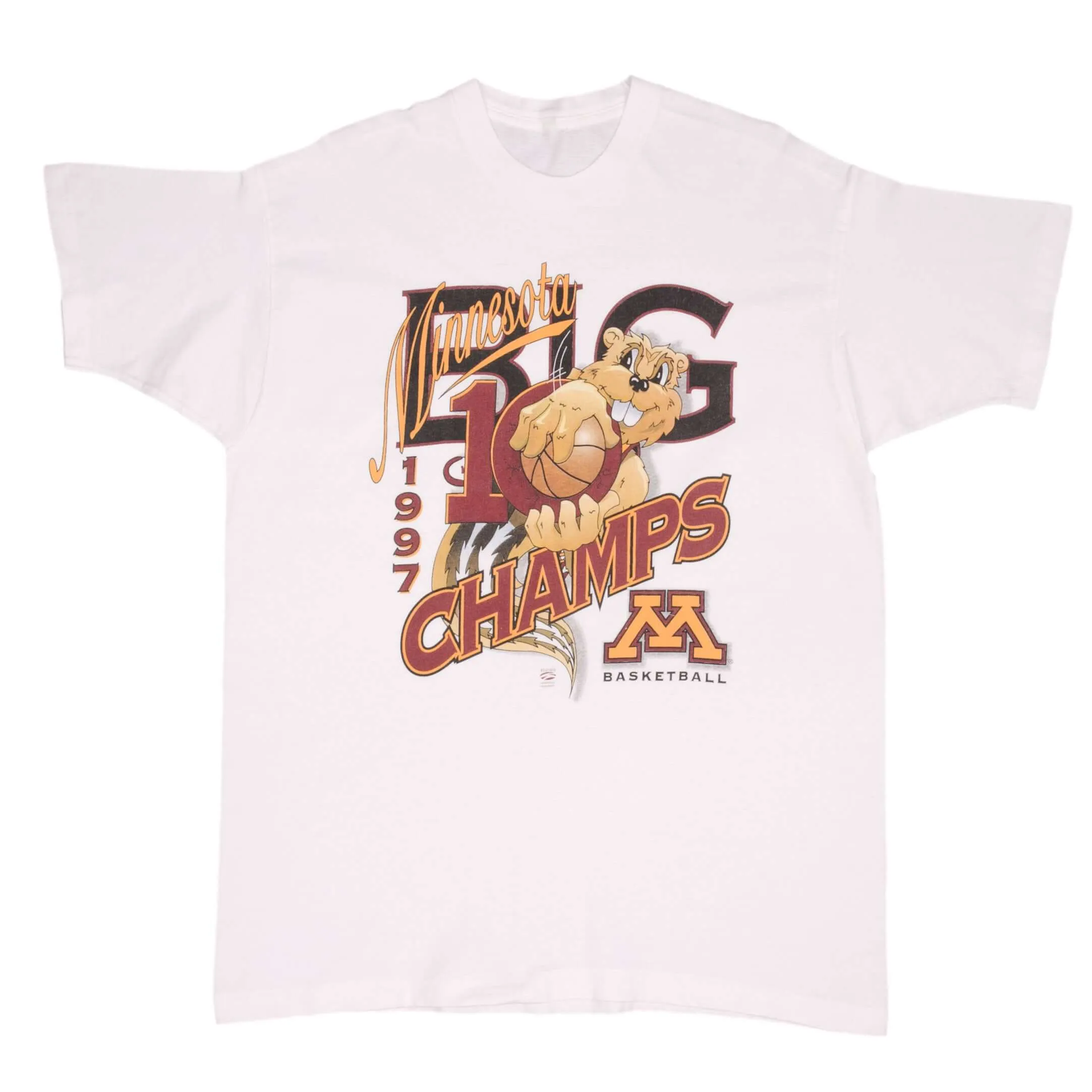 VINTAGE NCAA MINNESOTA GOLDEN GOPHERS BASKETBALL CHAMPS 1997 TEE SHIRT SIZE XL