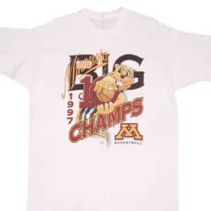VINTAGE NCAA MINNESOTA GOLDEN GOPHERS BASKETBALL CHAMPS 1997 TEE SHIRT SIZE XL