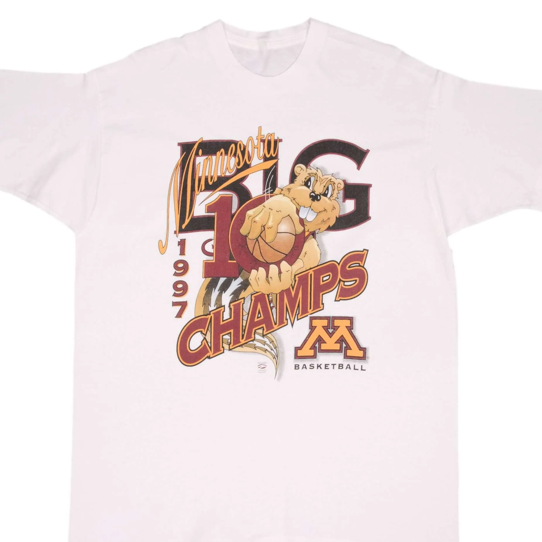 VINTAGE NCAA MINNESOTA GOLDEN GOPHERS BASKETBALL CHAMPS 1997 TEE SHIRT SIZE XL
