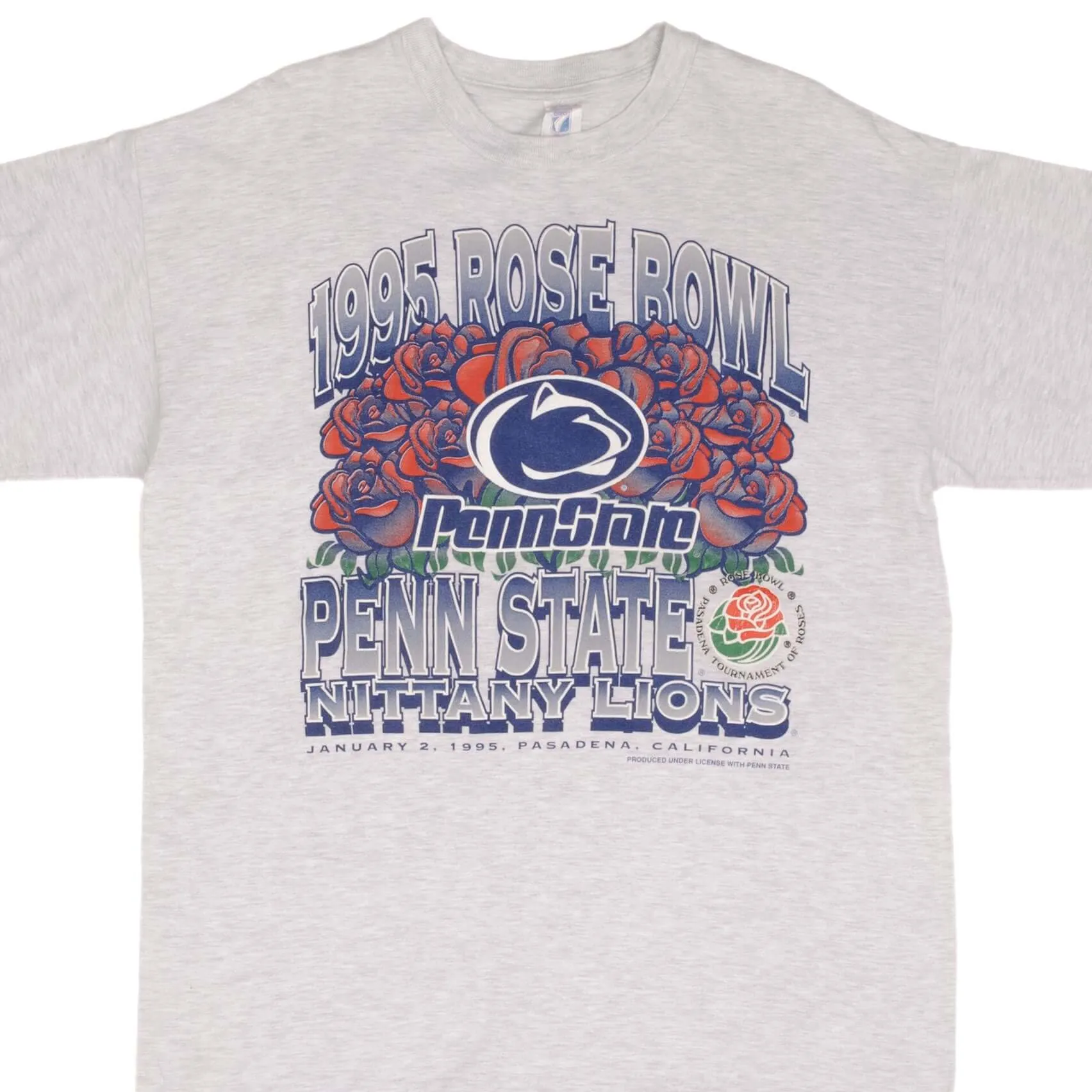 VINTAGE NCAA PENN STATE NITTANY LIONS ROSE BOWL 1995 TEE SHIRT XL MADE IN USA