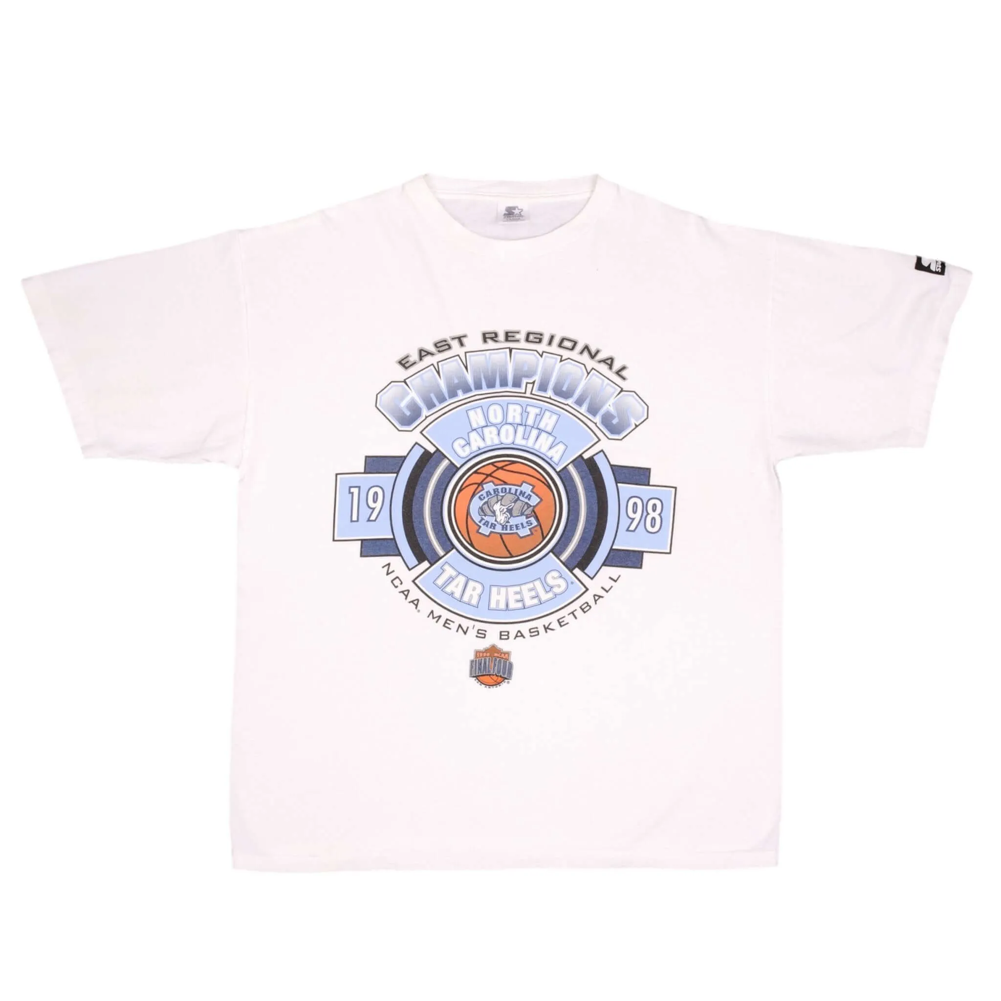 VINTAGE NCAA UNC NORTH CAROLINA TAR HEELS BASKETBALL CHAMPS 1998 TEE SHIRT LARGE