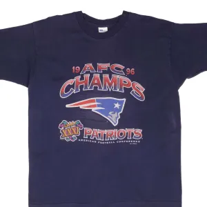 VINTAGE NFL NEW ENGLAND PATRIOTS AFC CHAMPIONS 1996 TEE SHIRT SZE XL MADE IN USA