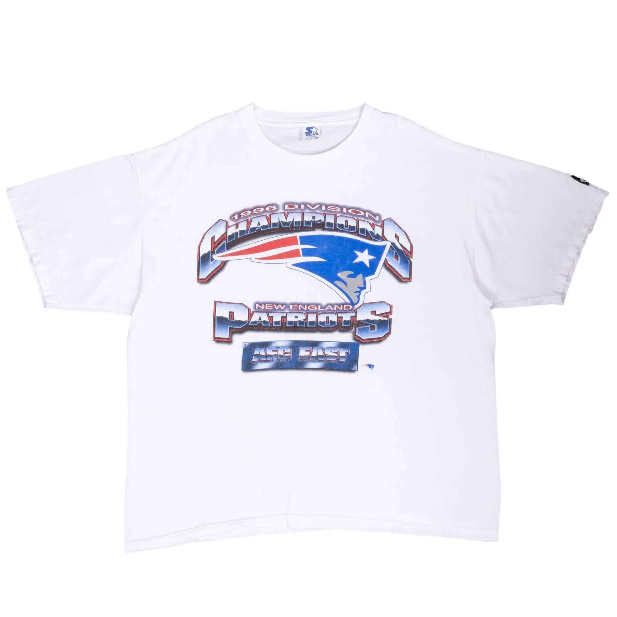 VINTAGE NFL NEW ENGLAND PATRIOTS AFC CHAMPIONS 1996 TEE SHIRT XL MADE IN USA