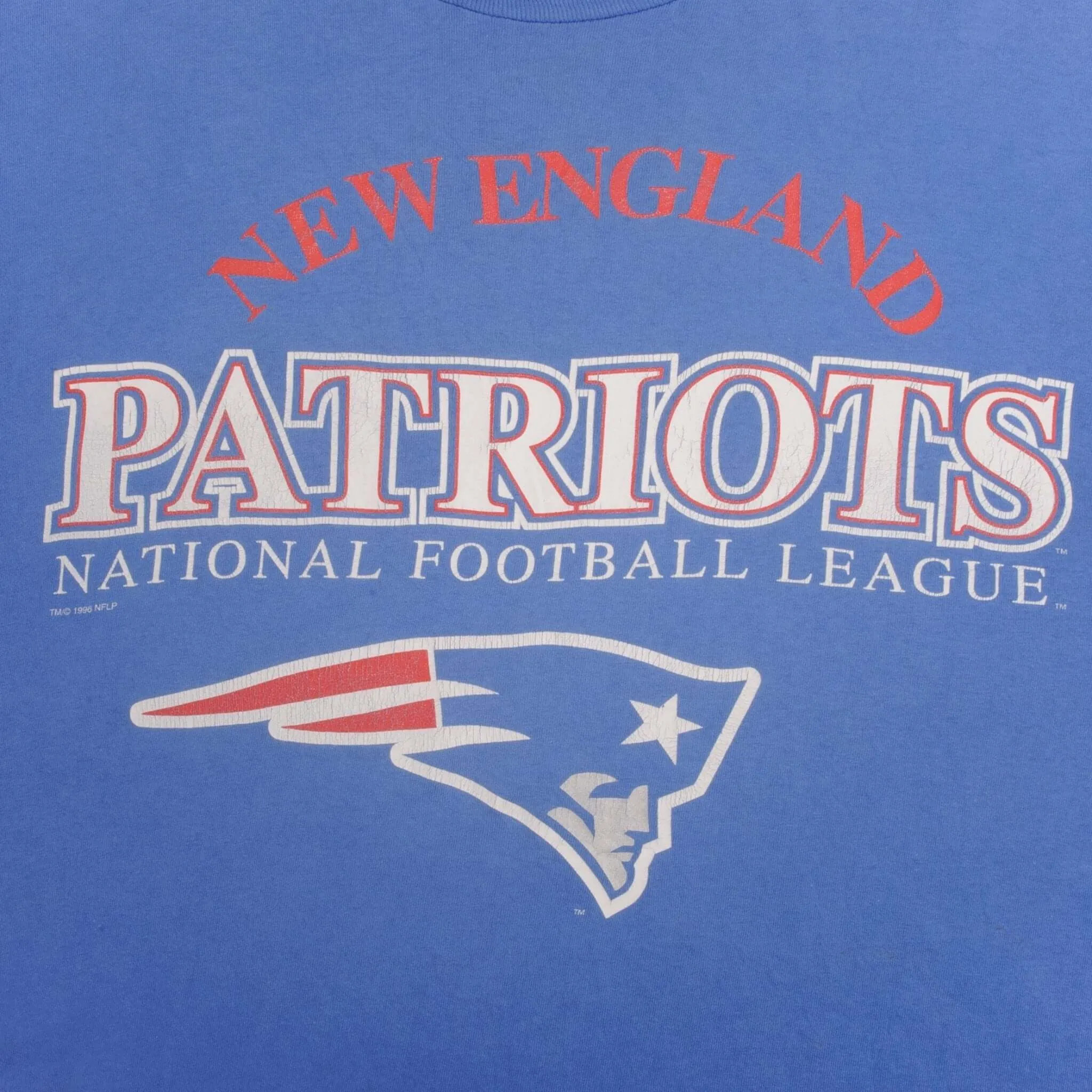 VINTAGE NFL NEW ENGLAND PATRIOTS TEE SHIRT 1996 SIZE XL MADE IN USA
