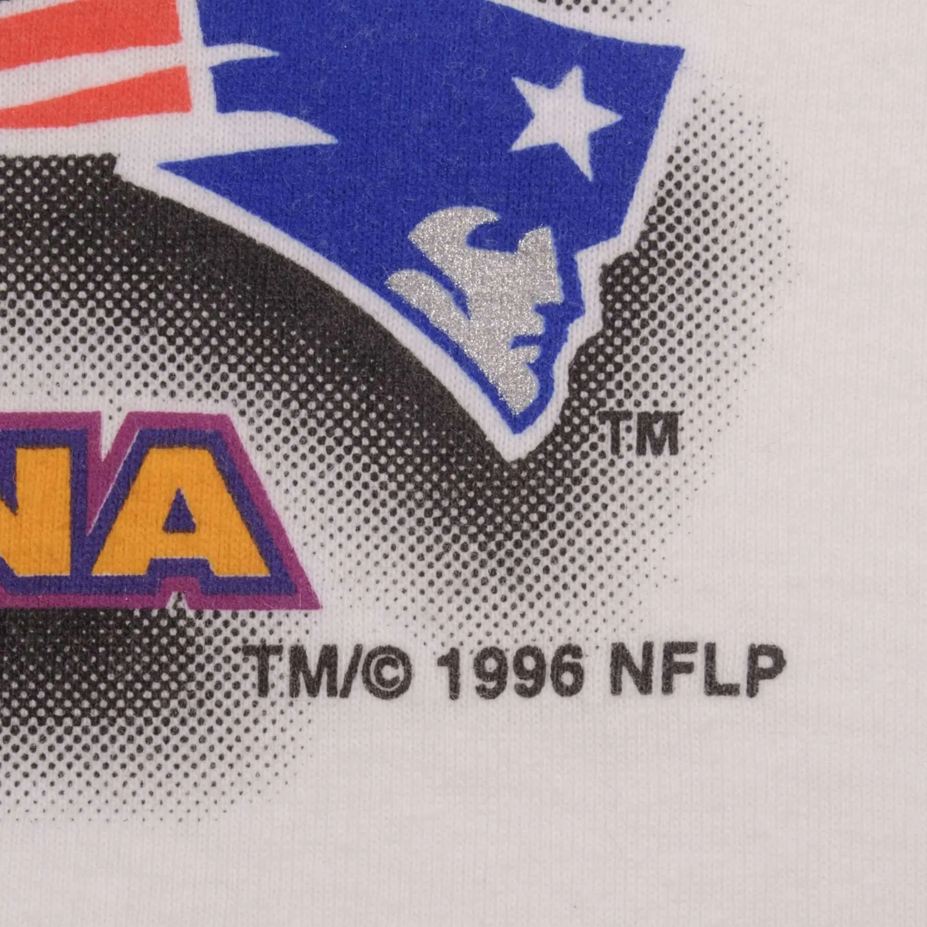 VINTAGE NFL PATRIOTS VS PACKERS SUPER BOWL XXXI 1997 TEE SHIRT SIZE XL
