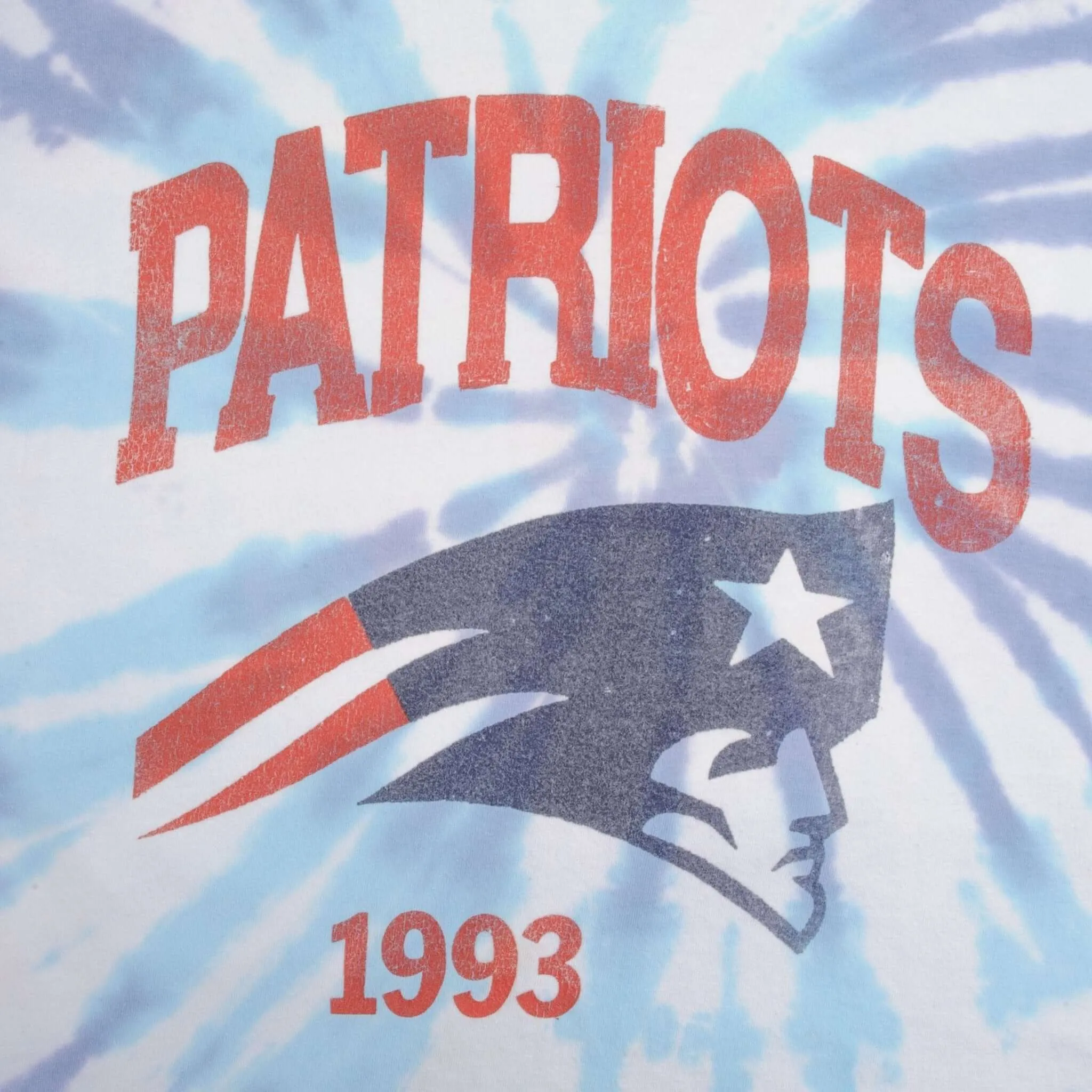 VINTAGE NFL TIE DYE NEW ENGLAND PATRIOTS TEE SHIRT 1993 SIZE XL MADE IN USA