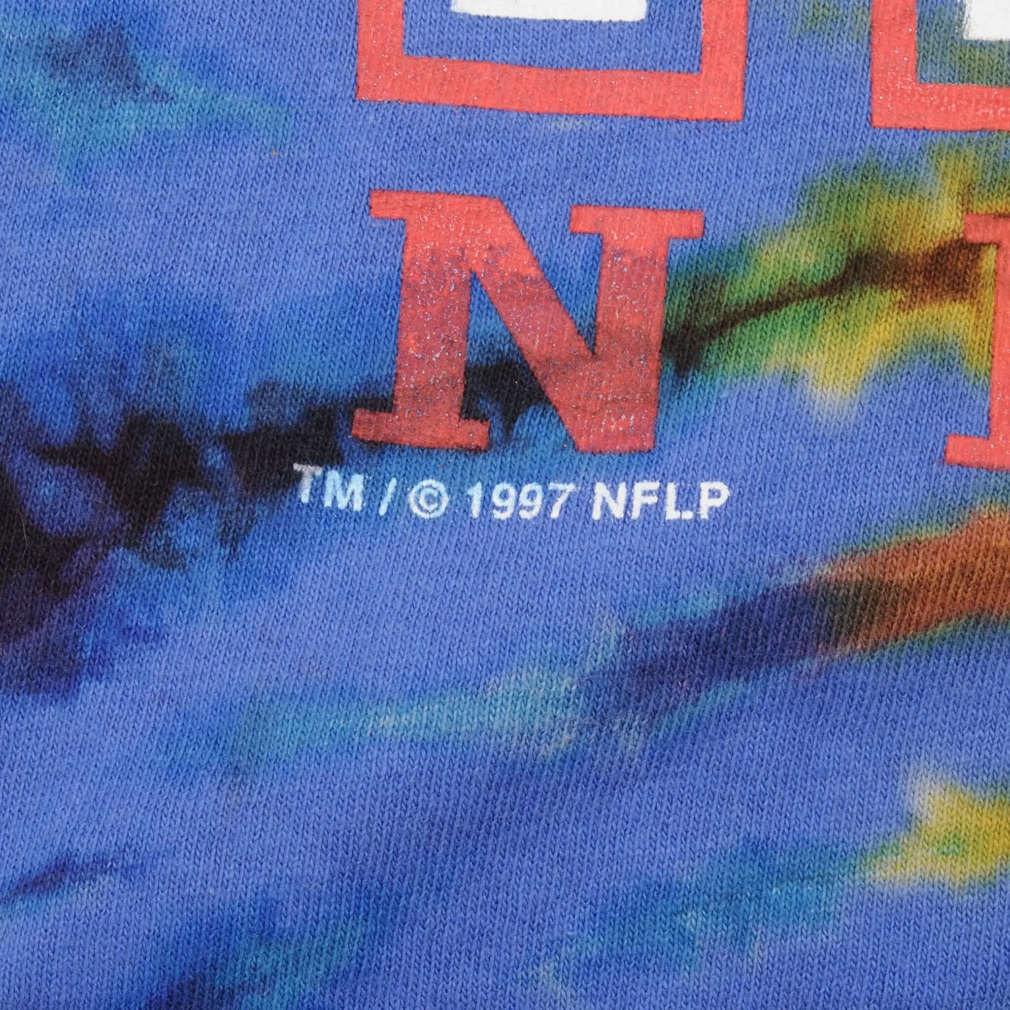 VINTAGE NFL TIE DYE NEW ENGLAND PATRIOTS TEE SHIRT 1997 SIZE LARGE MADE IN USA