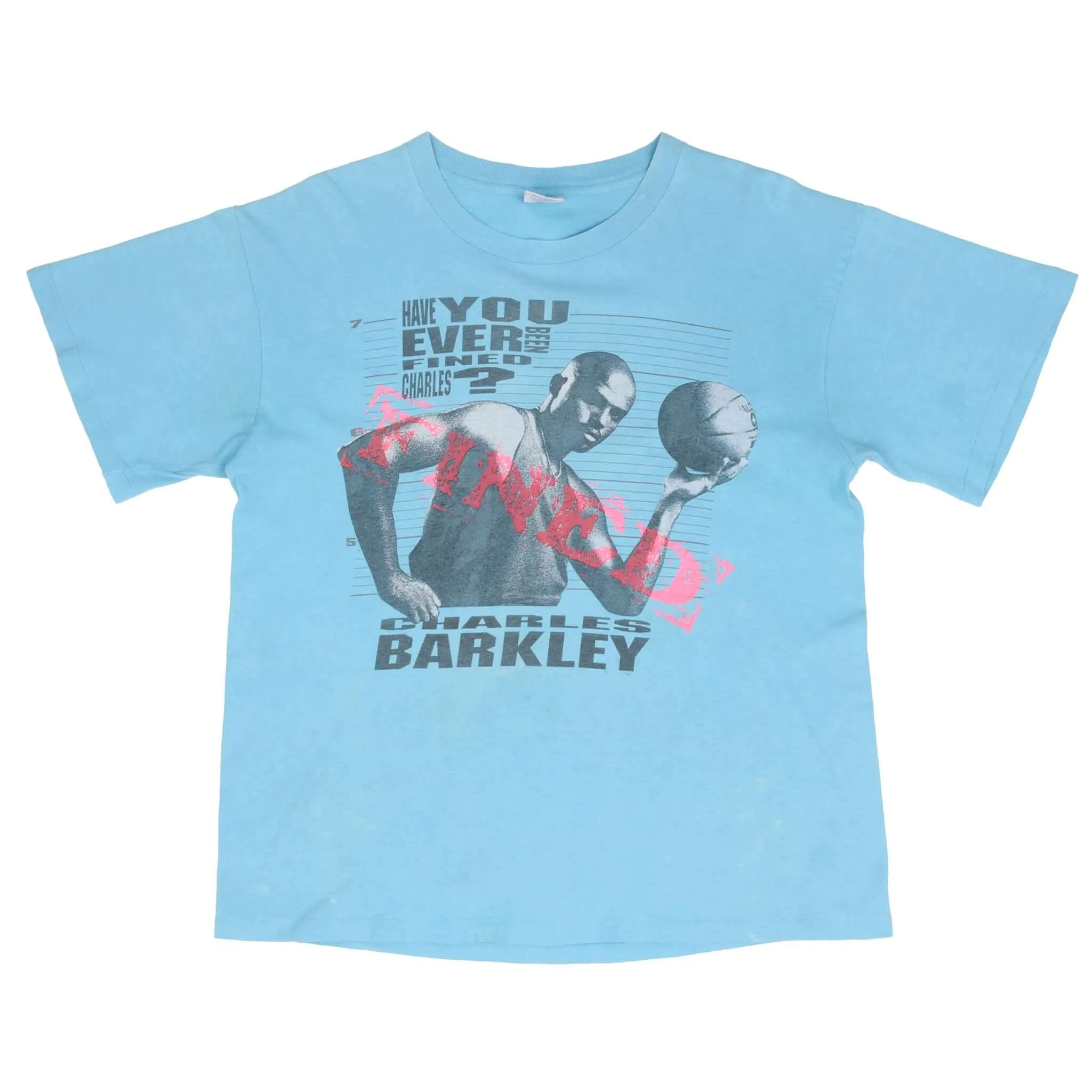 VINTAGE NIKE CHARLES BARKLEY TEE SHIRT LATE 1980S SIZE LARGE MADE IN USA