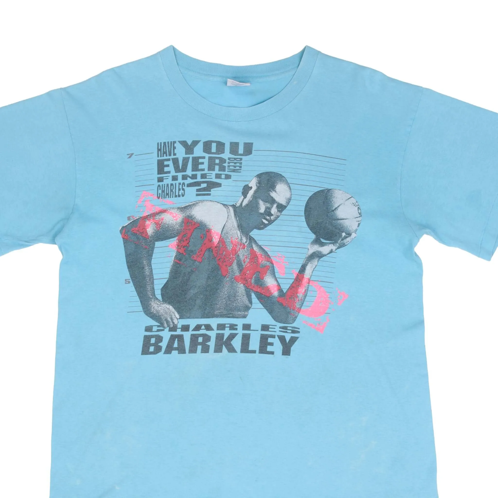VINTAGE NIKE CHARLES BARKLEY TEE SHIRT LATE 1980S SIZE LARGE MADE IN USA