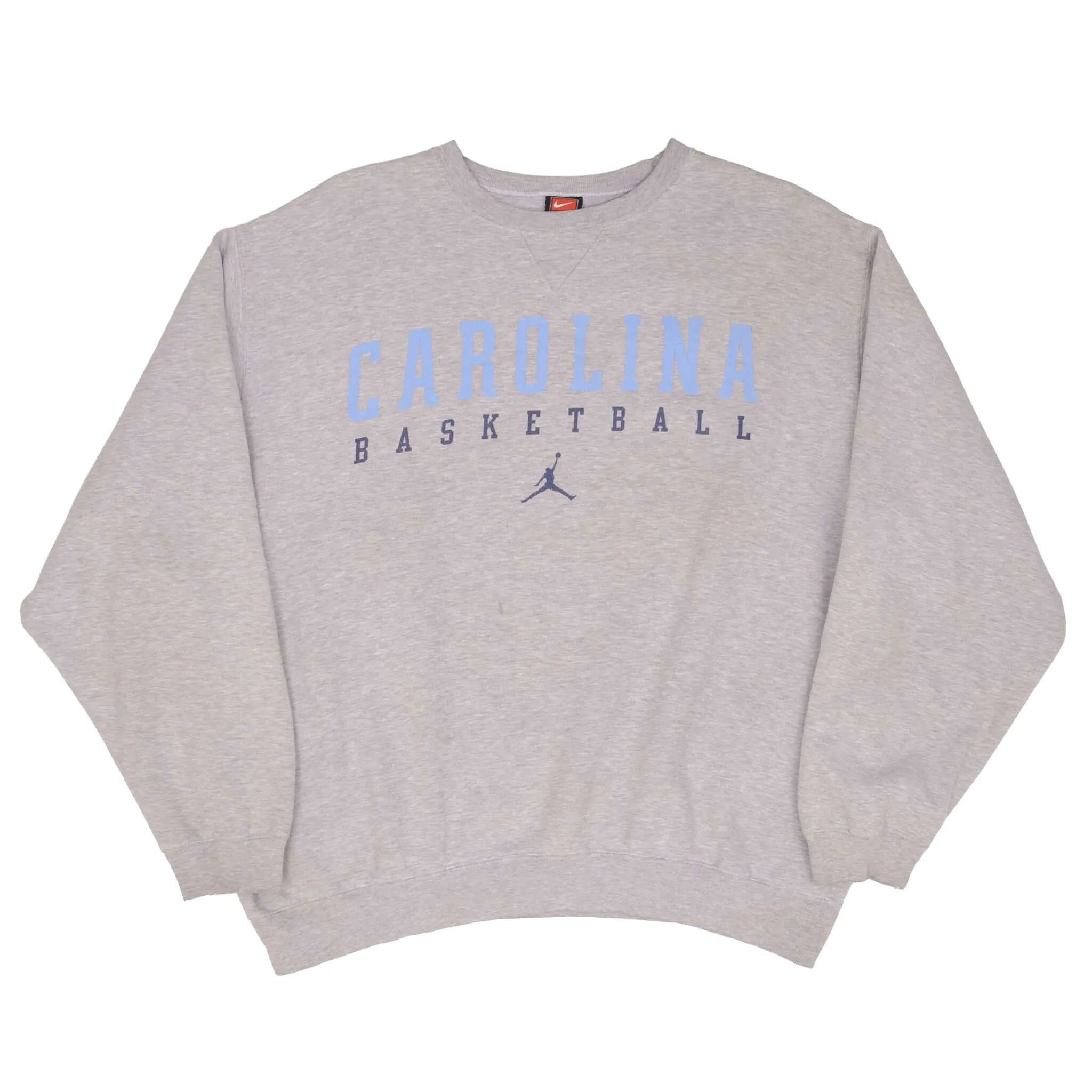 VINTAGE NIKE NCAA CAROLINA BASKETBALL GREY SWEATSHIRT 1990S SIZE XL