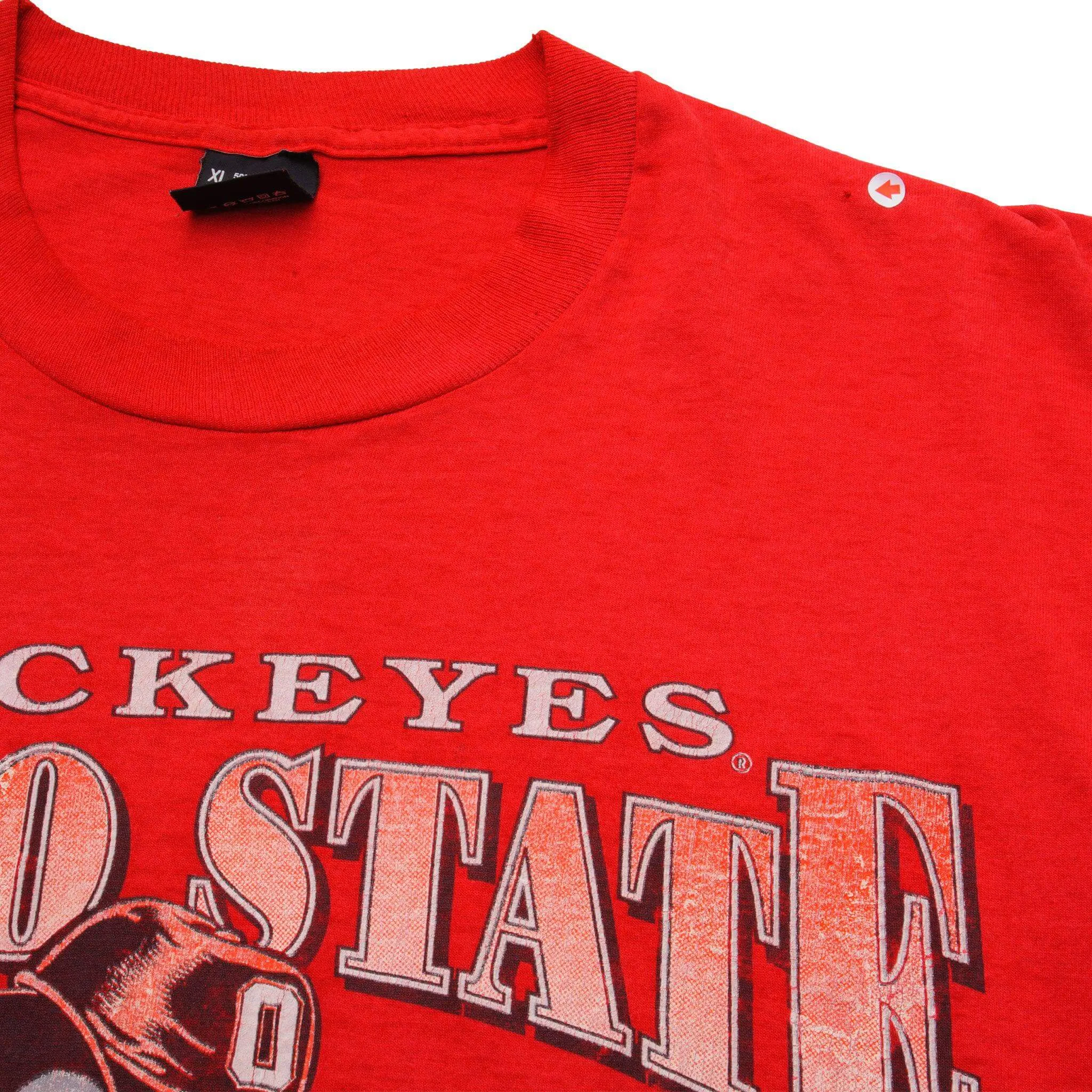 VINTAGE OHIO STATE BUCKEYES BASKETBALL TEE SHIRT 1990S SIZE LARGE MADE IN USA