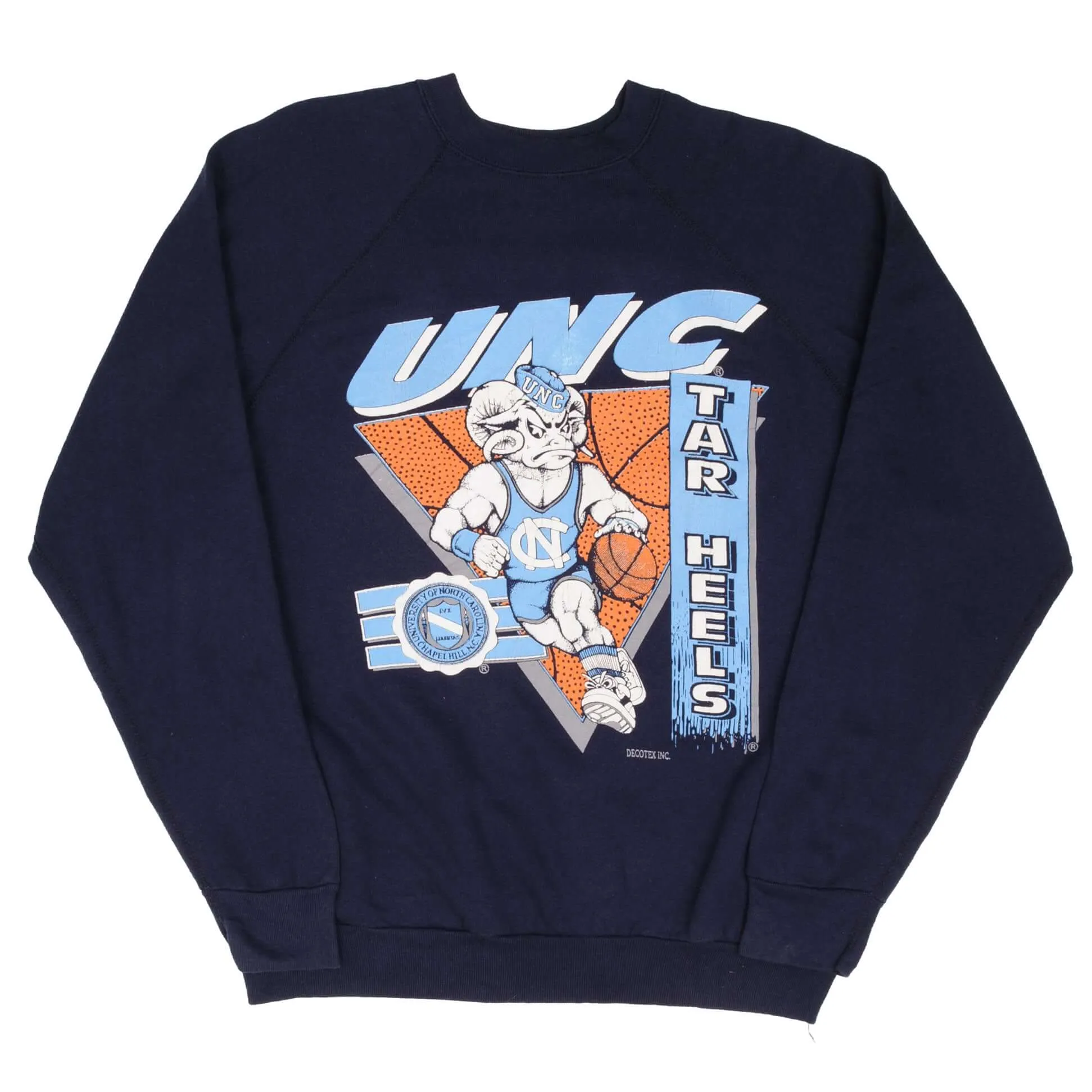 VINTAGE UNC TAR HEELS COLLEGE BASKETBALL SWEATSHIRT 1980S XL MADE IN USA