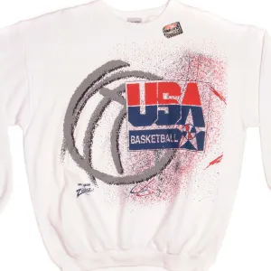 VINTAGE USA BASKETBALL SWEATSHIRT USA TEAM SIZE L MADE IN USA