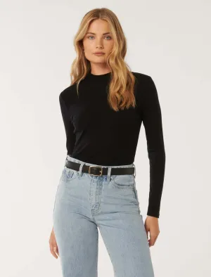 Winona Rib Long Sleeve Top