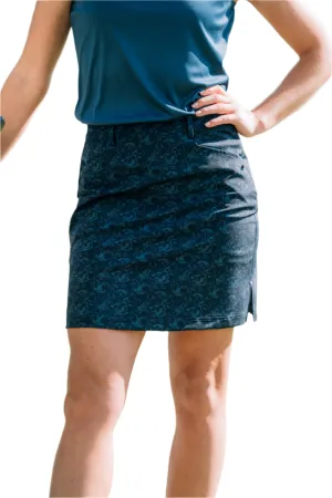 Women Elite Graphic Skort 17 (High Waist)- 4-Ways stretch